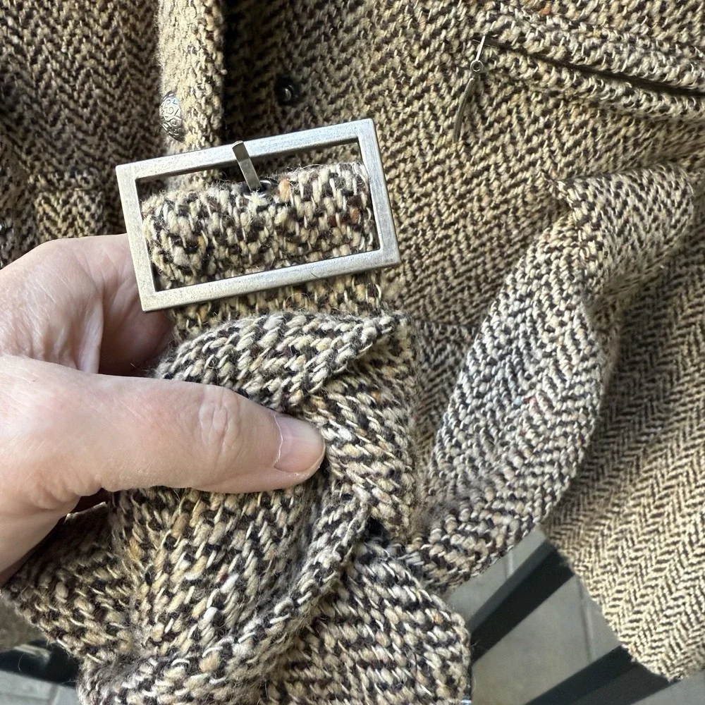 Laundry By Shelli Segal Tan‎ Belted Wool Coat